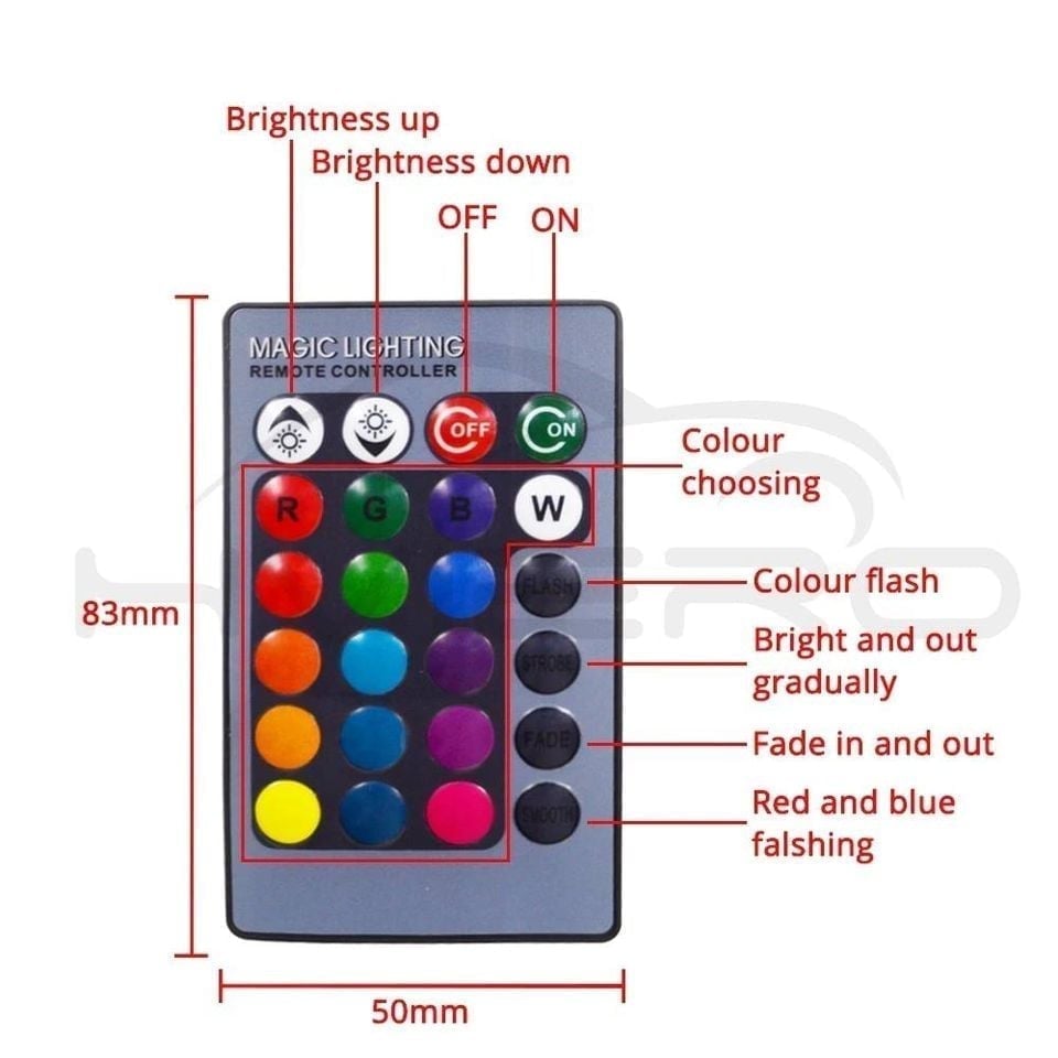 Placa Led Techo RGB (Par) + Control De 31 36 39 41mm
