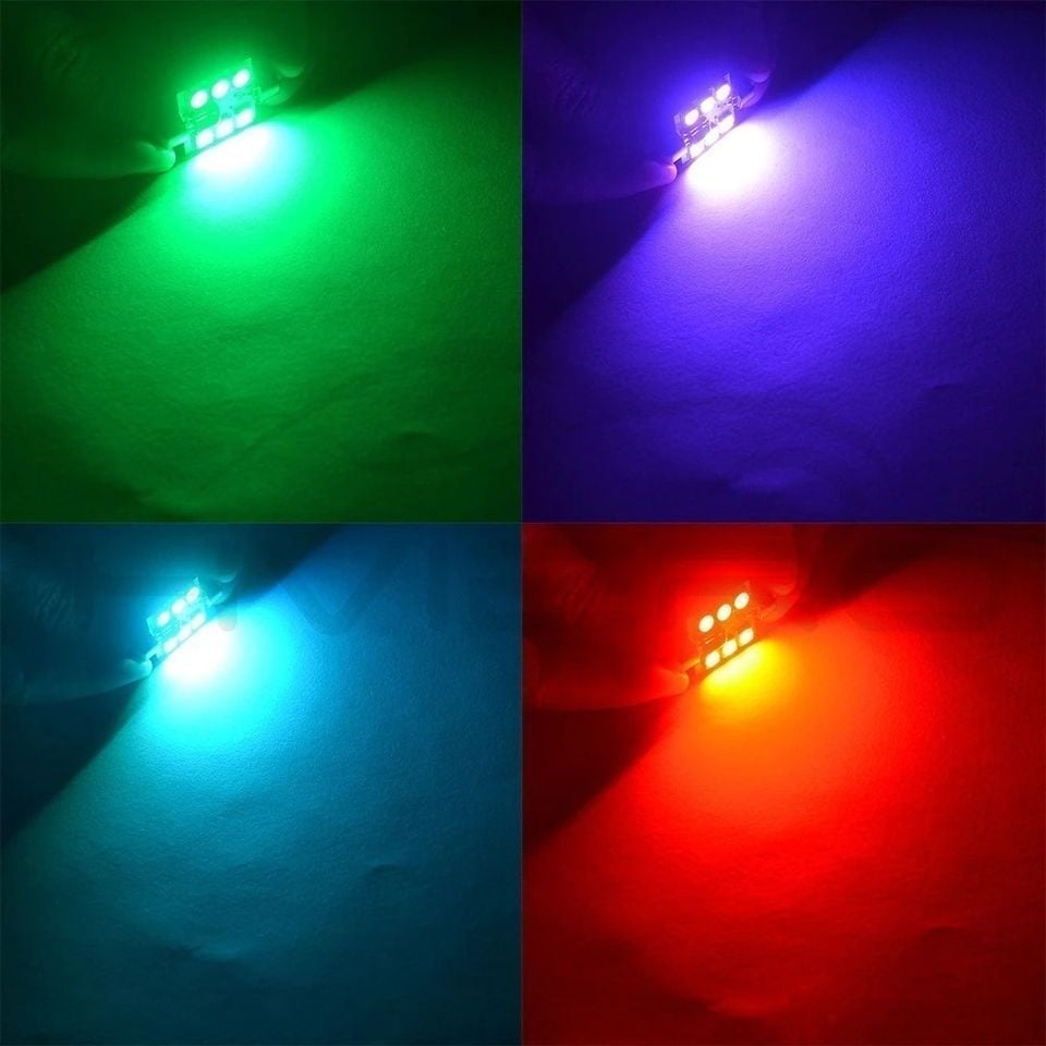 Placa Led Techo RGB (Par) + Control De 31 36 39 41mm