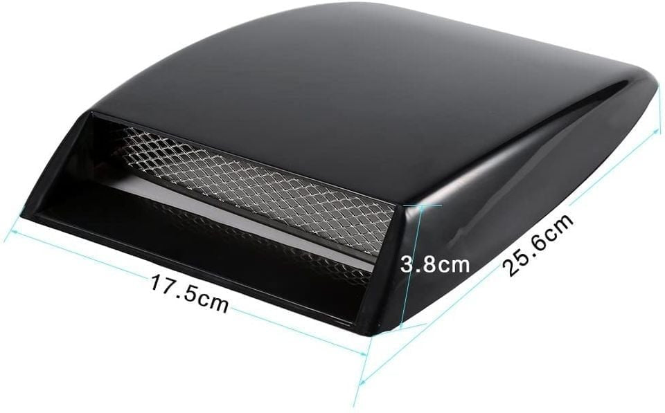 Toma Aire Capot Pequeña 16cm Negro