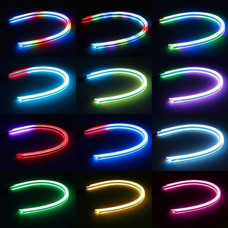 Tiras Led RGB 45cm Para Foco Adhesivas