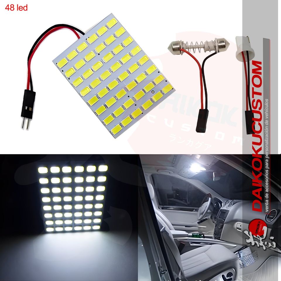 Placa Panel Led Techo 48 Cuadrados + Adaptadores
