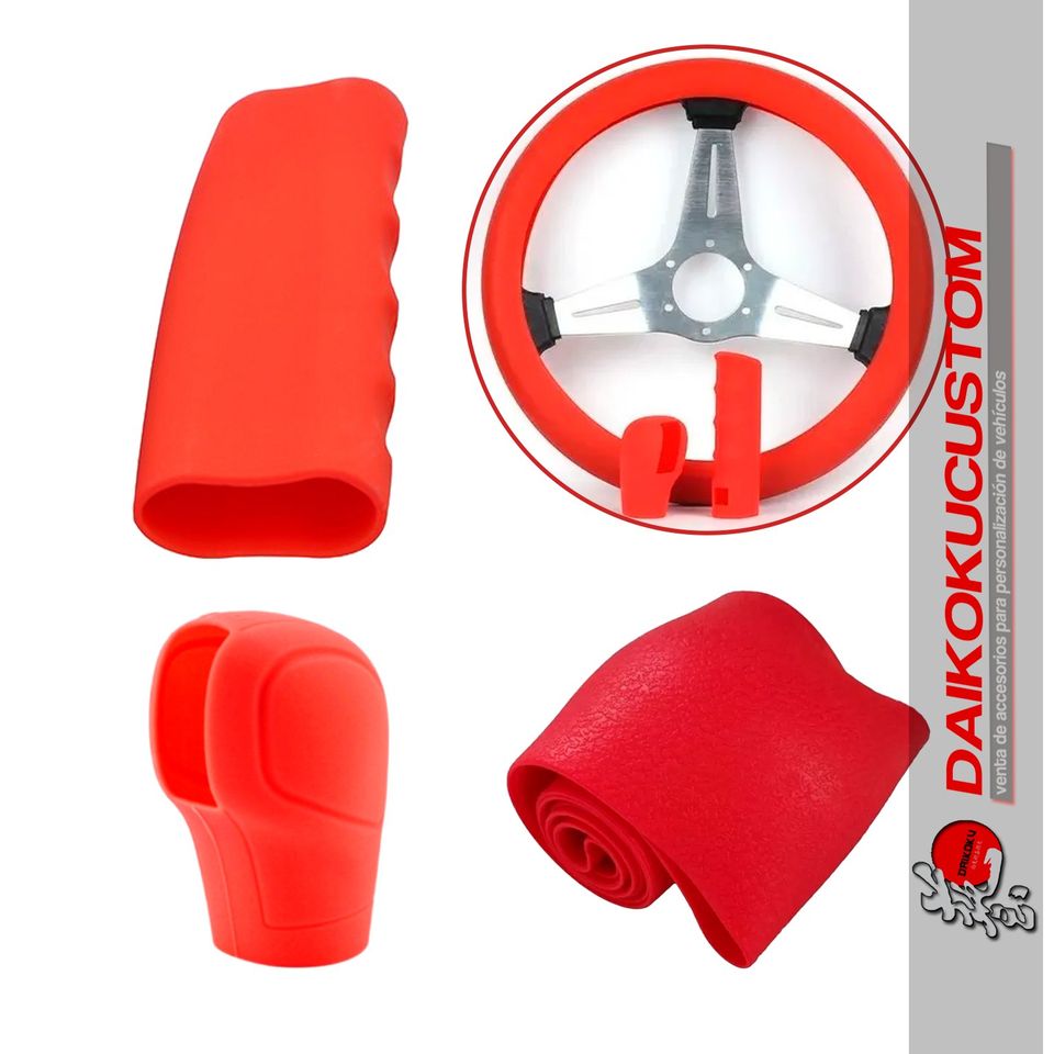 Cubre Volante (KIT) Elasticado Silicona Fluor 4pcs