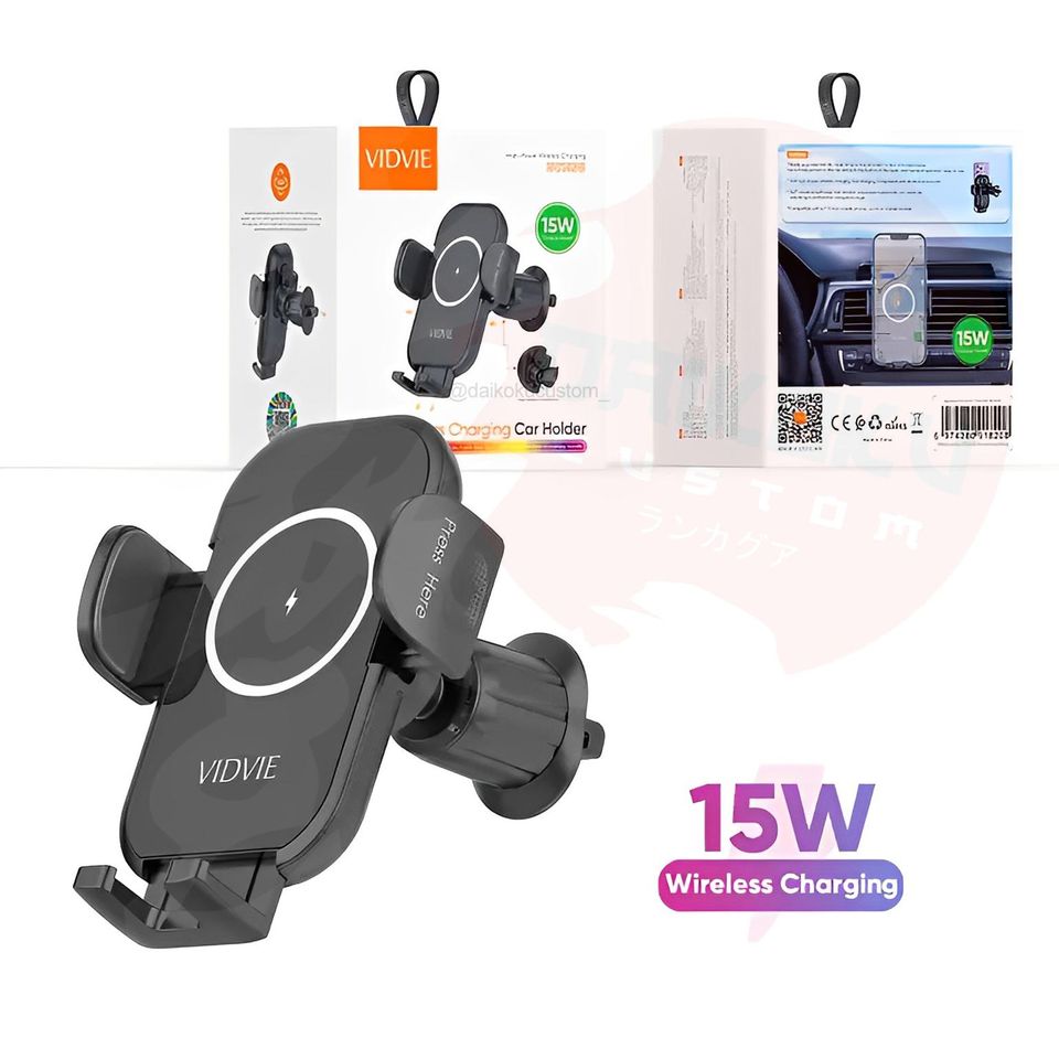 Soporte Celular Cargador 15w Carga Inalambrica Vidvie Hc1530 Rejilla 11674