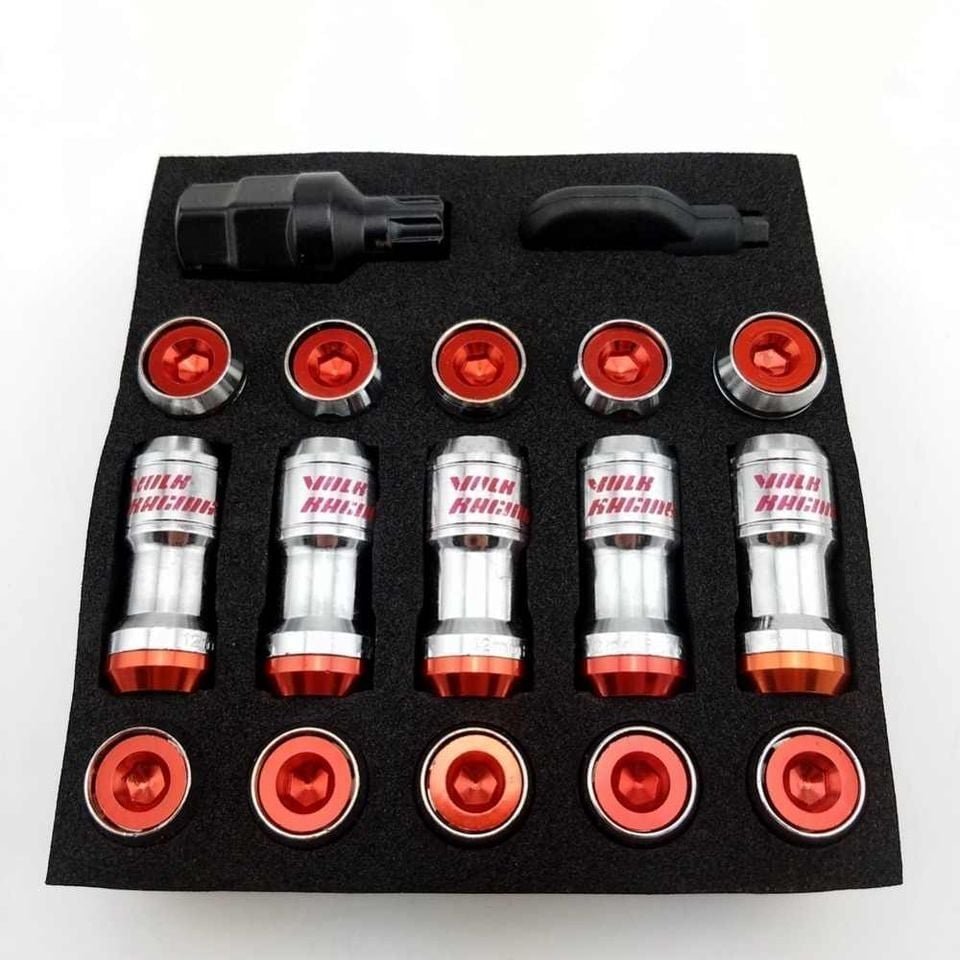 Tuercas 20pcs Volk Racing M12 Colores + Doble Llave Seguridad