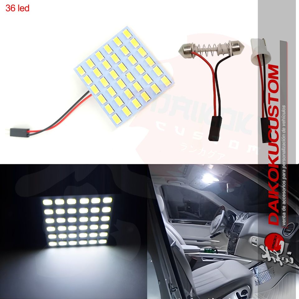Placa Panel Led Techo 36 Cuadrados + Adaptadores