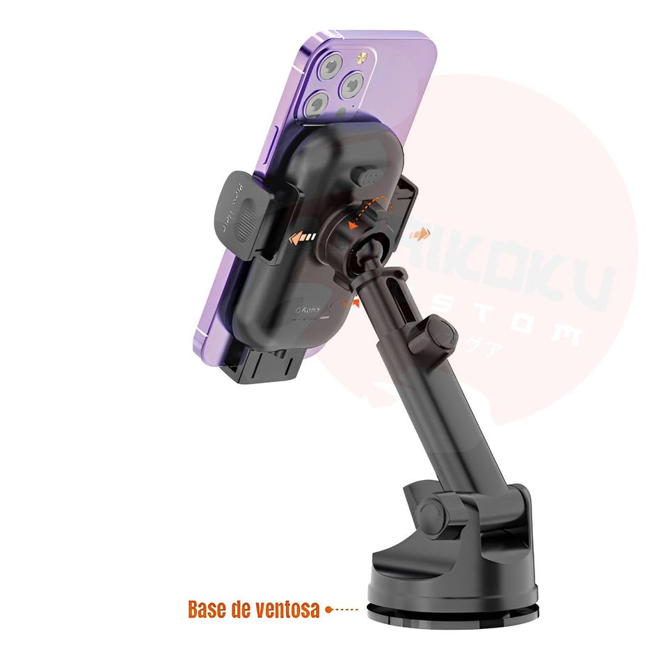 Soporte Celular Cargador 15w Carga Inalambrica Vidvie Hc1531 Ventosa
