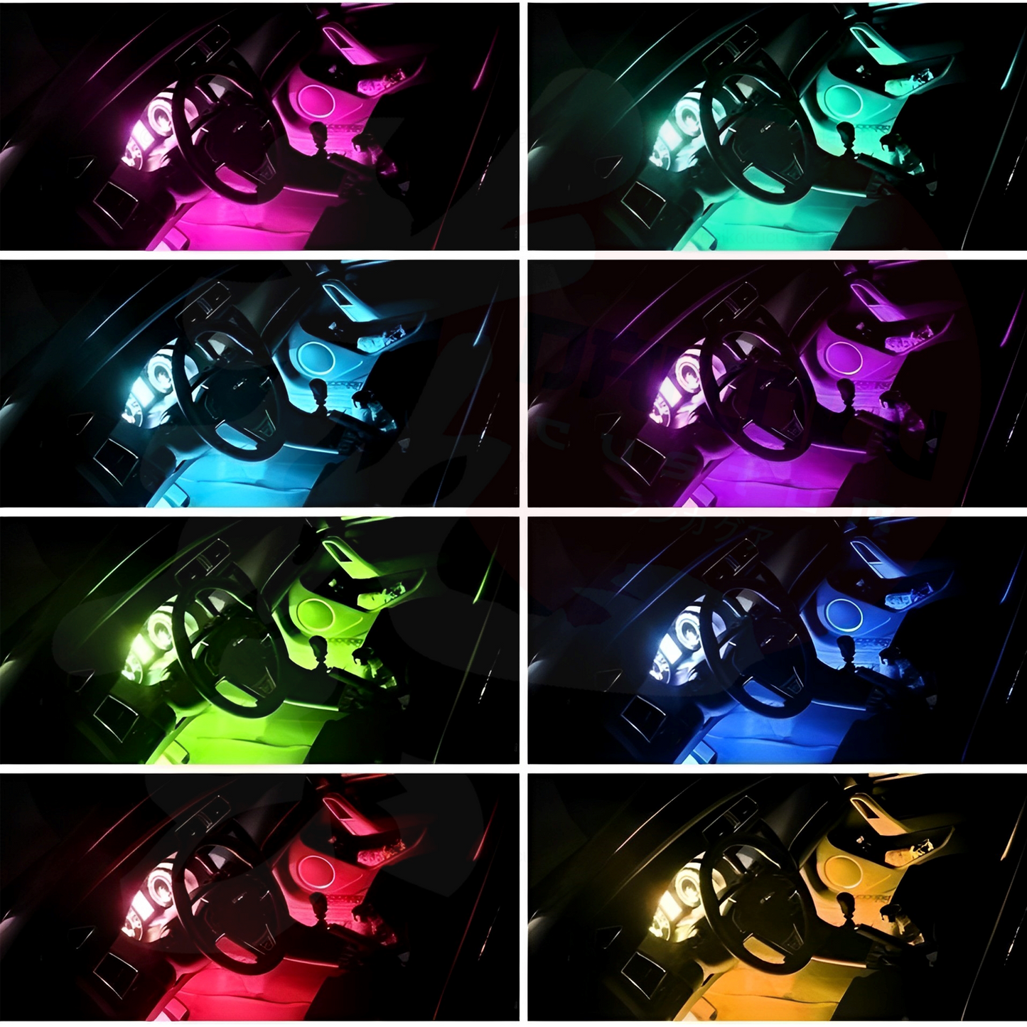 Luces Led Interior Piso Rgb + Control 72 Led