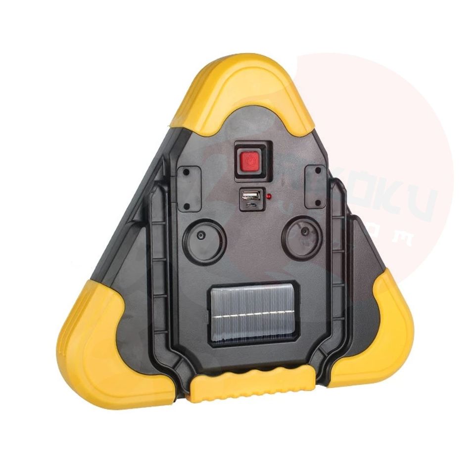 Triangulo Emergencia Recargable Solar + Usb