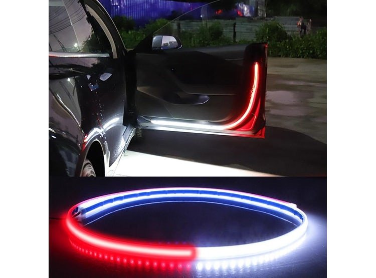 Tiras Led Adhesivas Para Puerta Bi Color (Rojo Blanco)