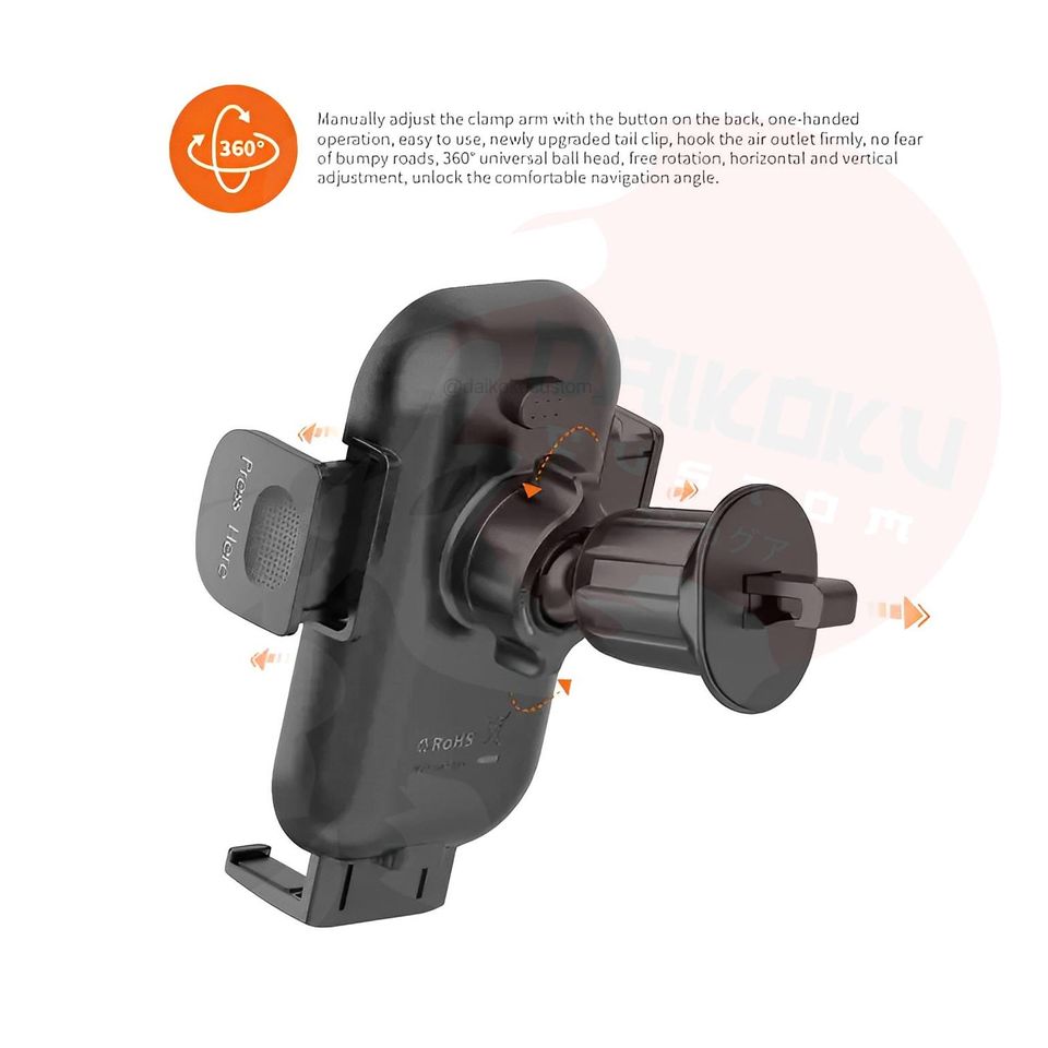Soporte Celular Cargador 15w Carga Inalambrica Vidvie Hc1530 Rejilla 11674
