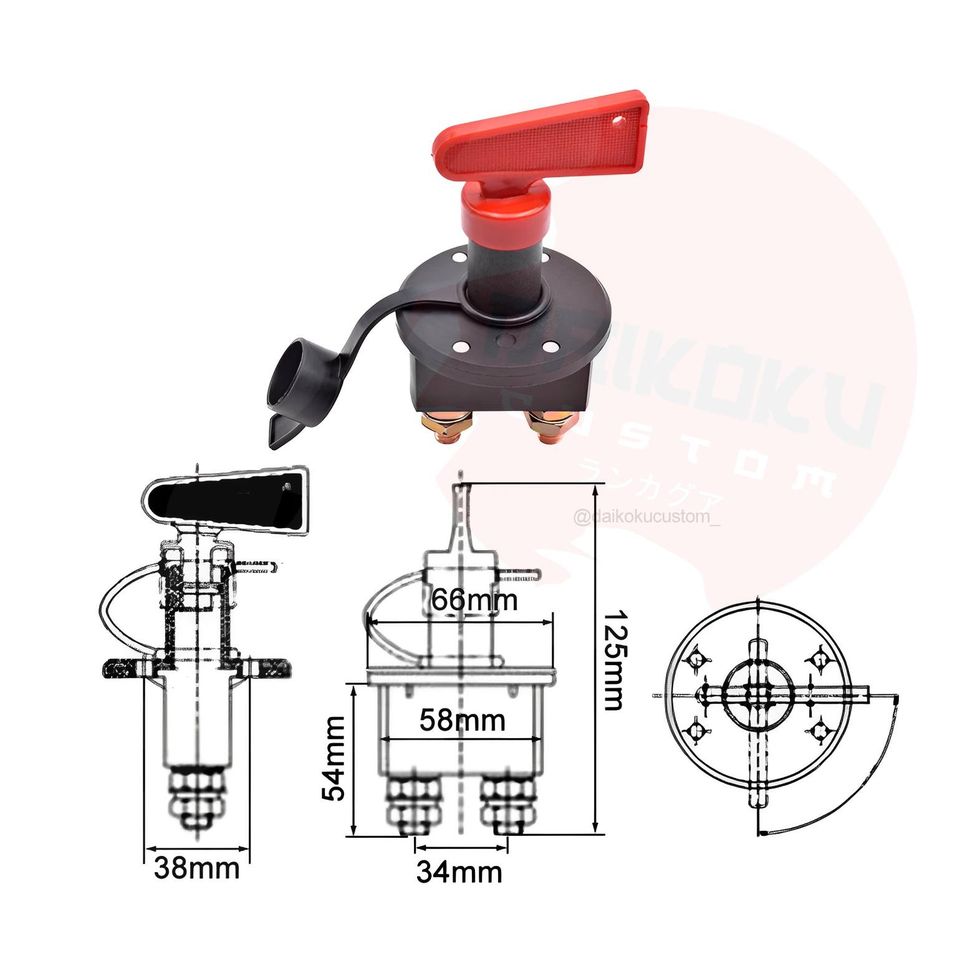 Corta Corriente Bateria Racing + Llave Simple