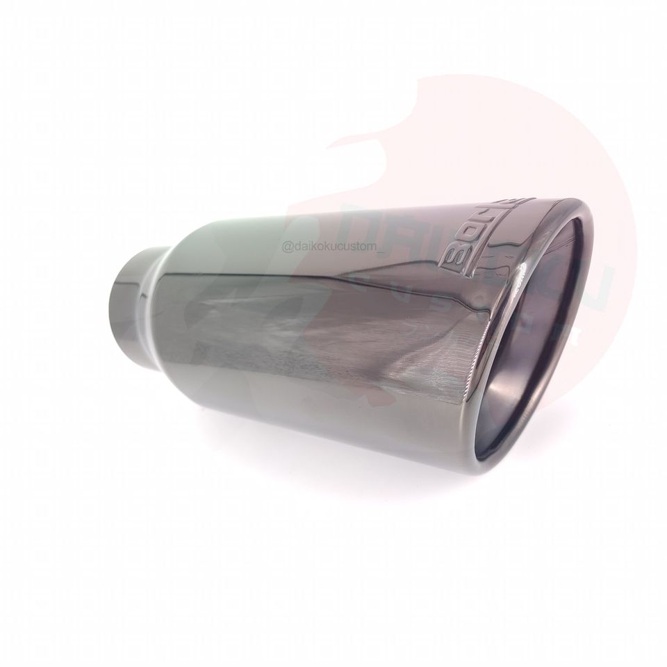 Cola Escape Borla 3" A 4" Negro Piano Inoxidable