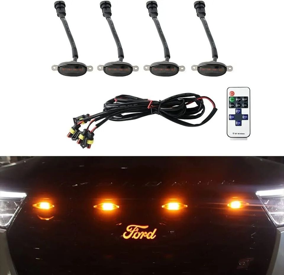 Kit 4 Luces Led Tipo Raptor + Control