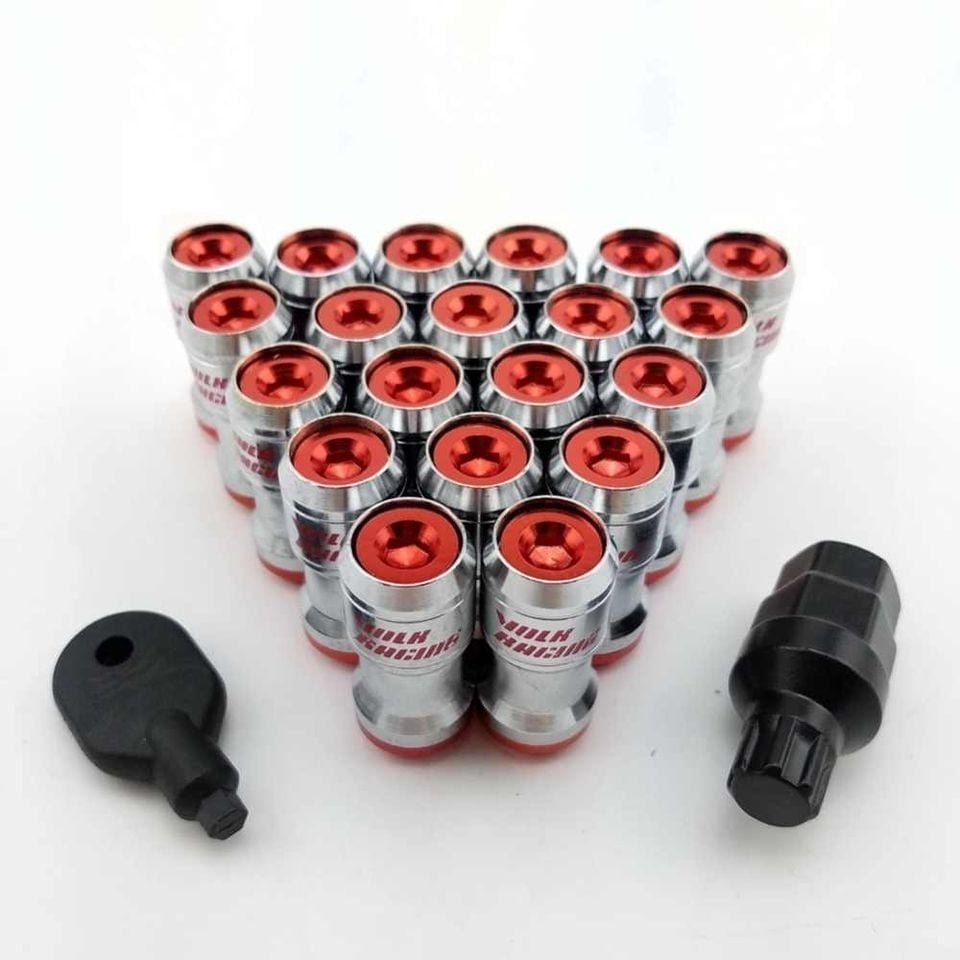 Tuercas 20pcs Volk Racing M12 Colores + Doble Llave Seguridad