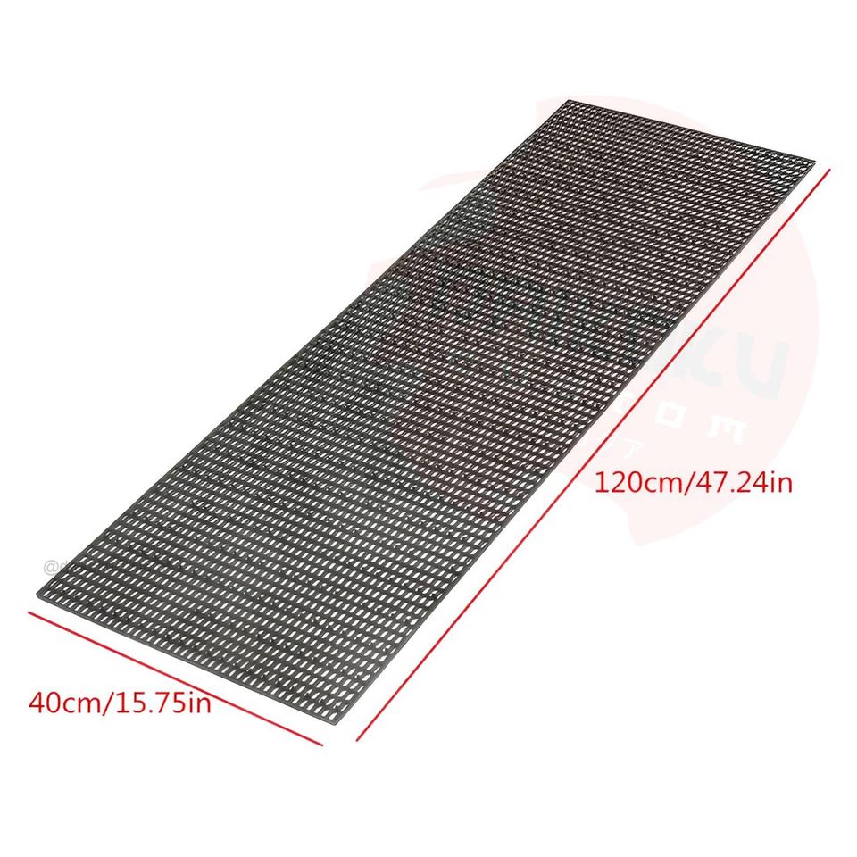 Malla Grille Parachoque Plastica Hexagonos Grandes 120x40cm Negro