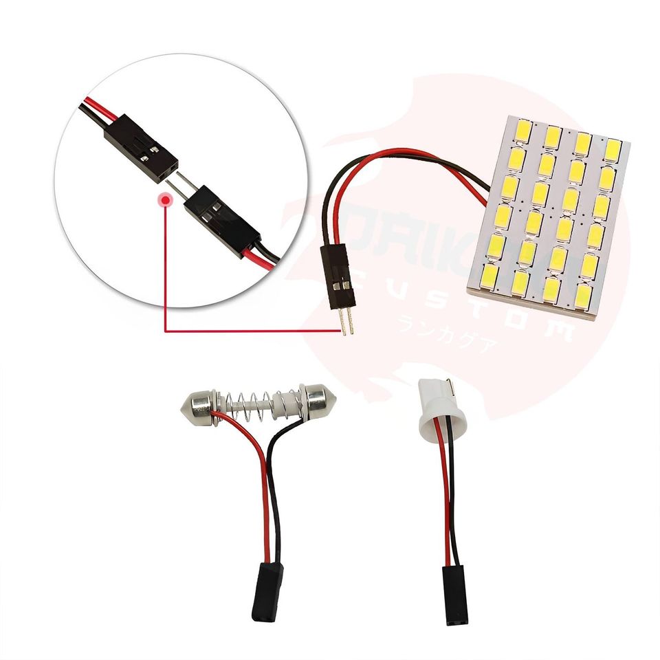 Placa Panel Led Techo 24 Cuadrados + Adaptadores