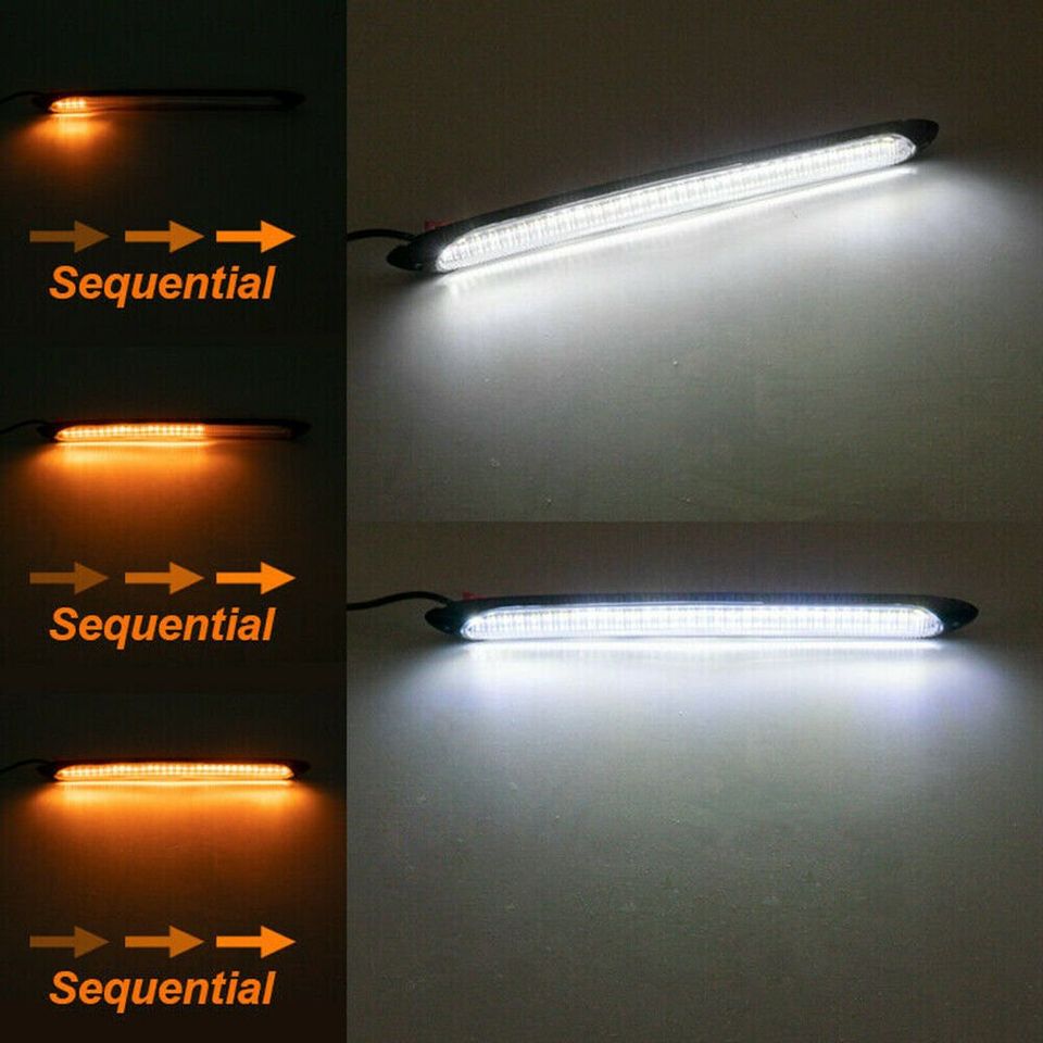 Neblineros Led Flexible Corto 23cm Secuencial H81-25 X2