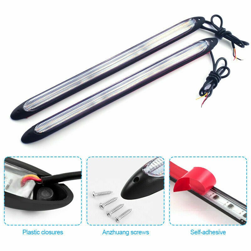 Neblineros Led Flexible Largo 28cm Secuencial X2