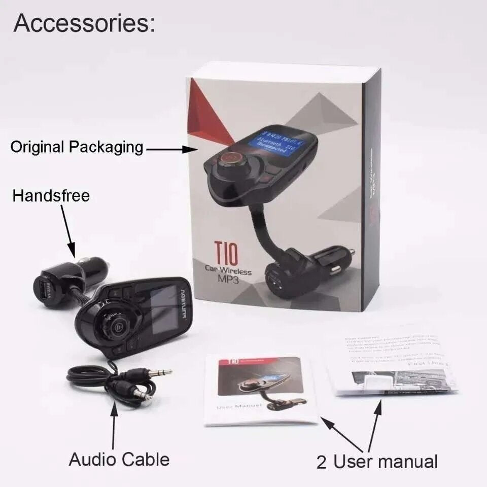 Receptor Transmisor Bluetooth T10 Largo Cenicero