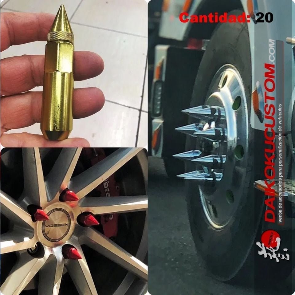 Tuercas 20pcs M12X1.25 Blox Punta Aluminio Colores