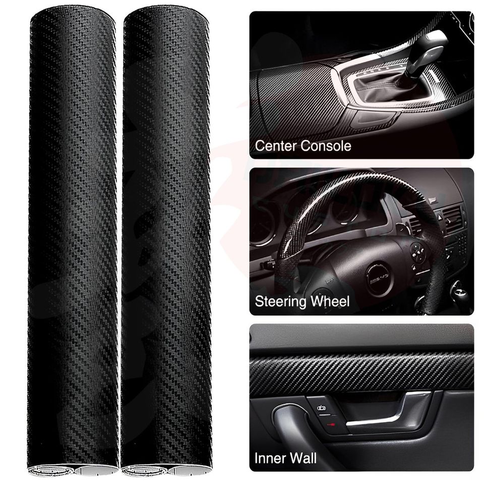 Vinilo 1.52mt 3d Carbono Negro x 1mt