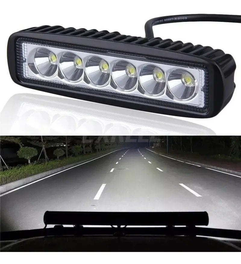 Neblineros Led Barra 18w De 6 Led X2