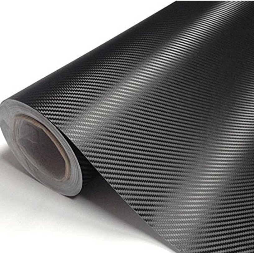 Vinilo 1.27mt 3d Carbono Negro x 1mt