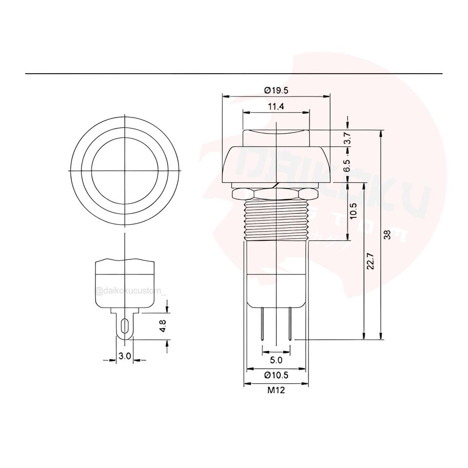Boton Pulsador Redondo Switch 1c Eco