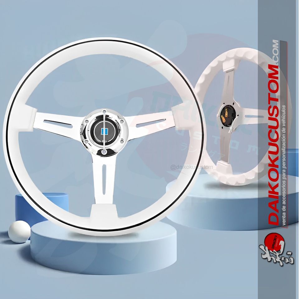 Volante Deportivo Nardi Blanco Cromado