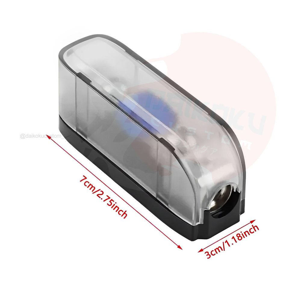 Porta Fusible Audio 7cm Protector Transparente