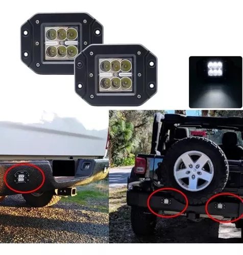 Neblineros Led Cree Embutido 6 Led 18w X2