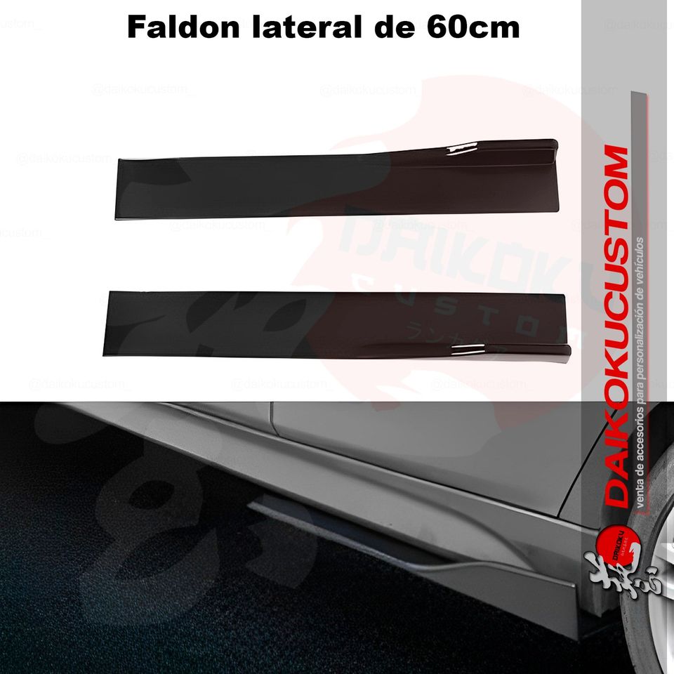 Lip Faldon Corto Lateral De 60cm (Par) Negro Mate