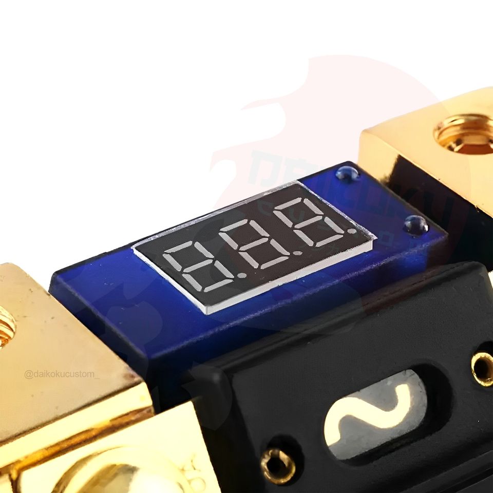 Porta Fusible 100a + Voltimetro Audio 4ga 0ga Digital