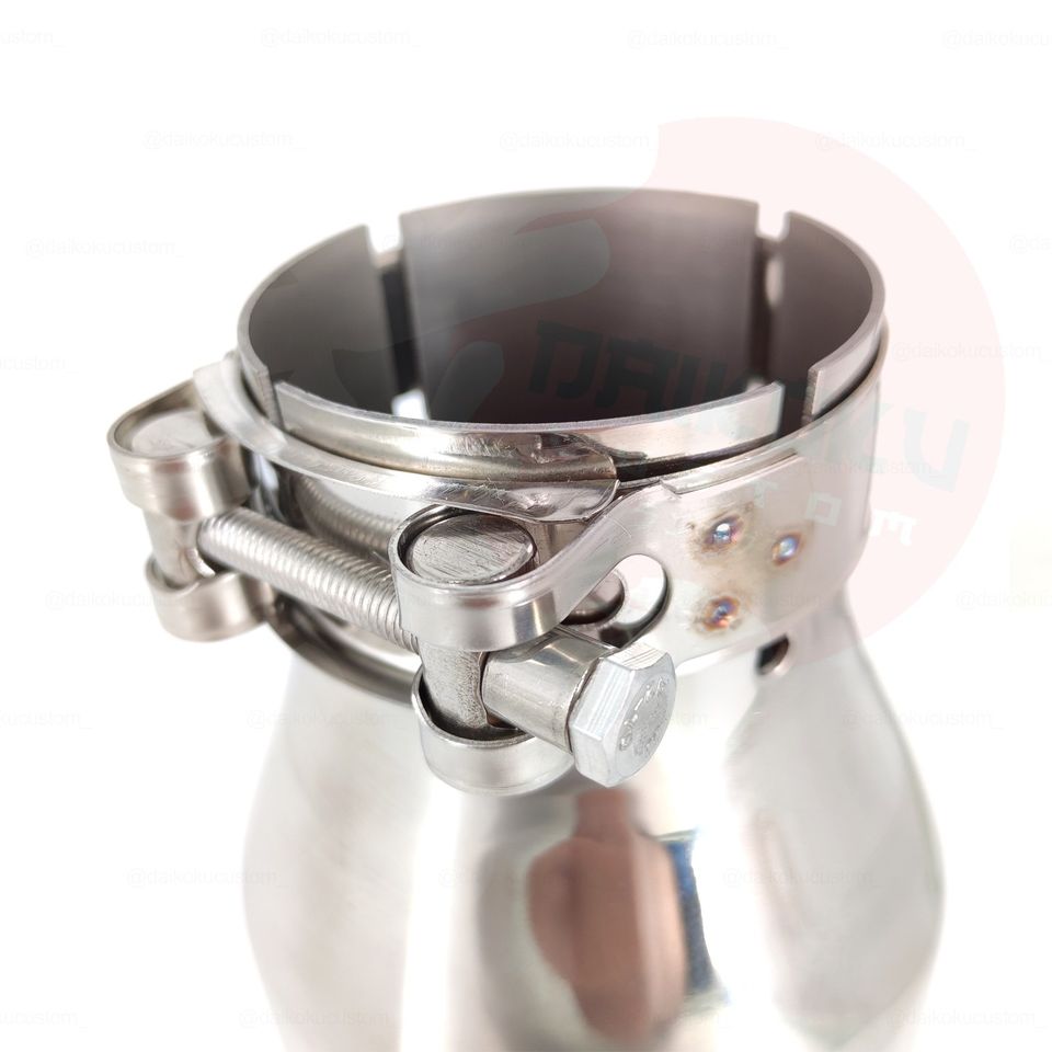 Cola Escape Remus 2.5" A 4" Cromado (Silver) + Abrazadera