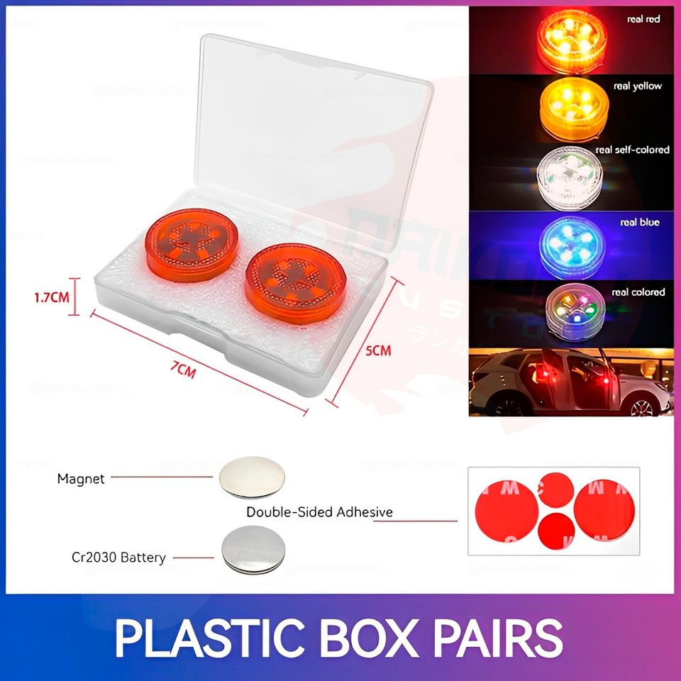 Luces 5 Led Emergencia Puerta Adhesiva Rojo