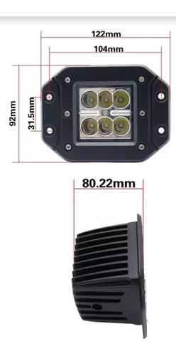 Neblineros Led Cree Embutido 6 Led 18w X2