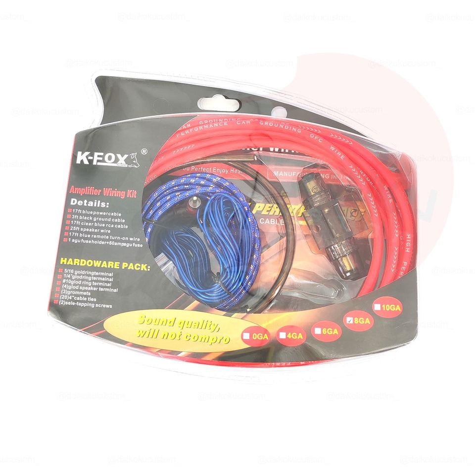 Kit Cables Amplificador 8gkt k-Fox