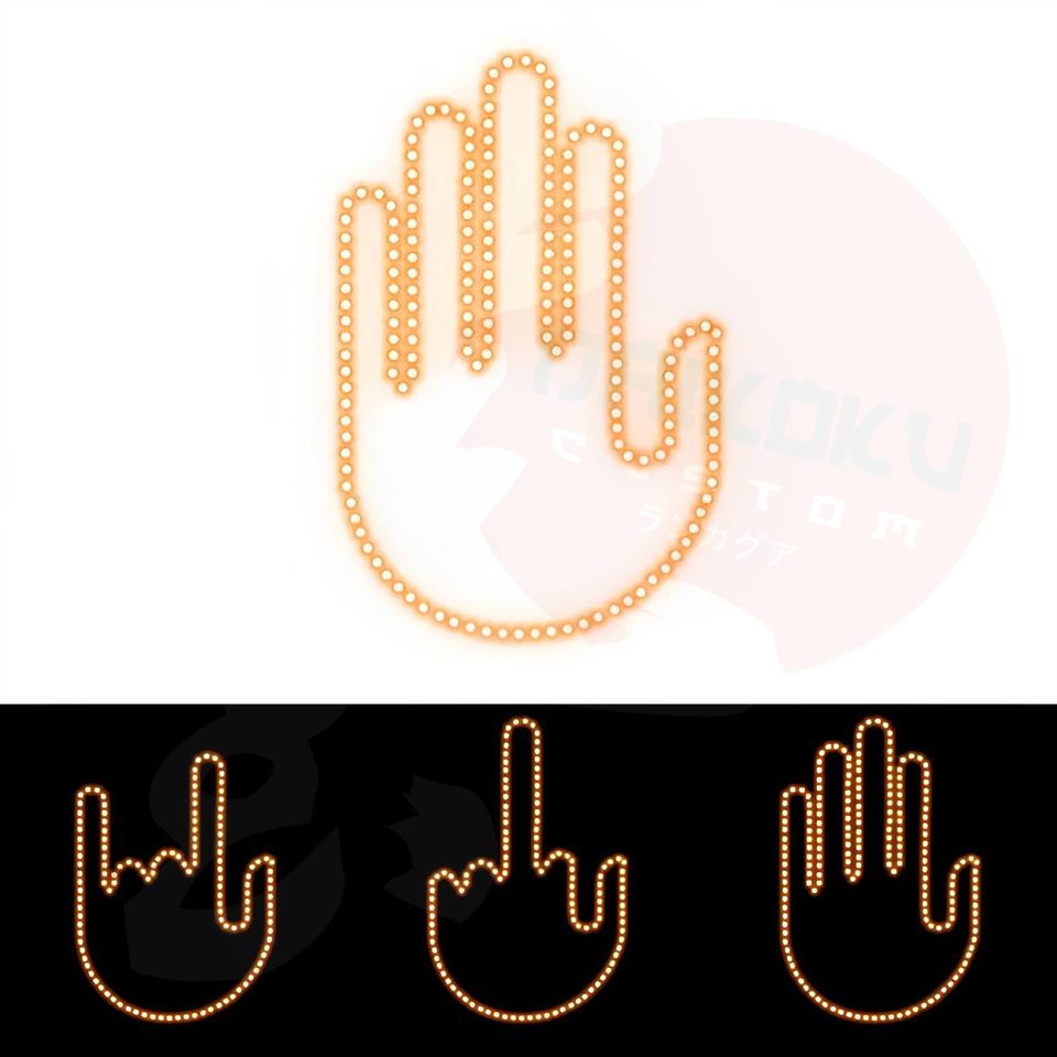 Mano Adhesiva Luz Led 3 Gestos + Control