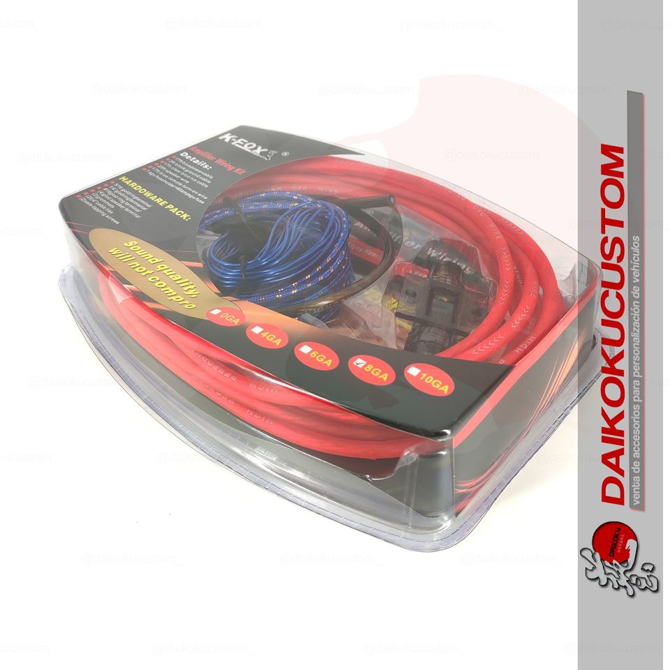 Kit Cables Amplificador 8gkt k-Fox