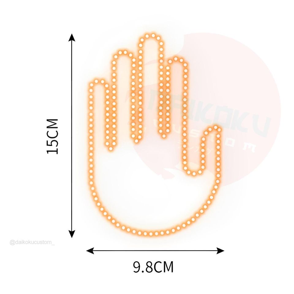 Mano Adhesiva Luz Led 3 Gestos + Control