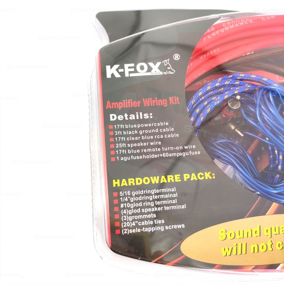 Kit Cables Amplificador 8gkt k-Fox