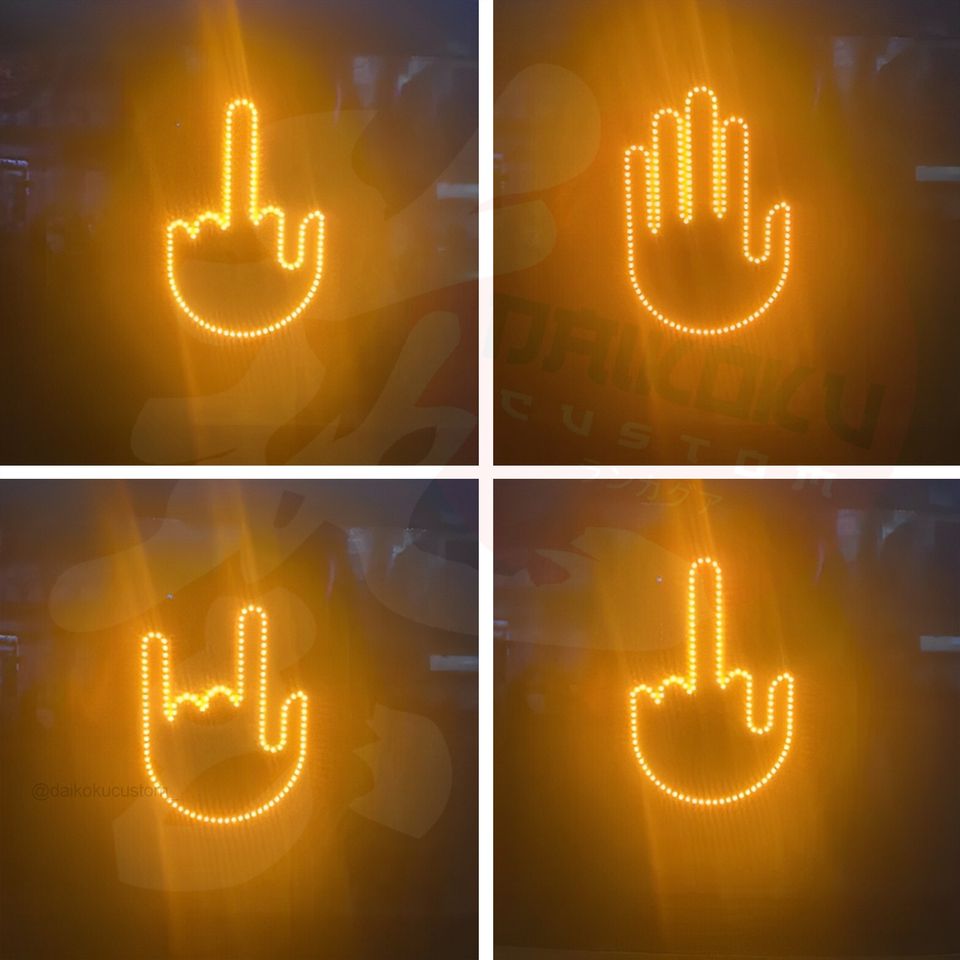 Mano Adhesiva Luz Led 3 Gestos + Control