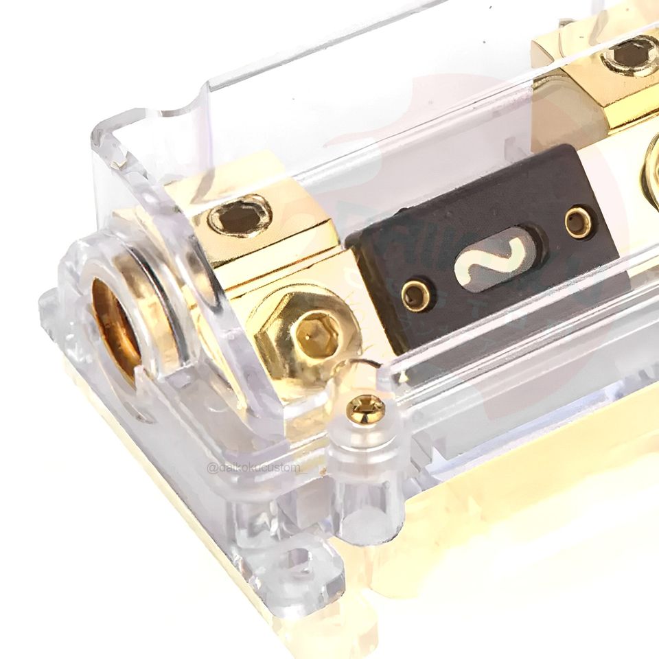 Porta Fusible 100a + Voltimetro Audio 4ga 0ga Digital