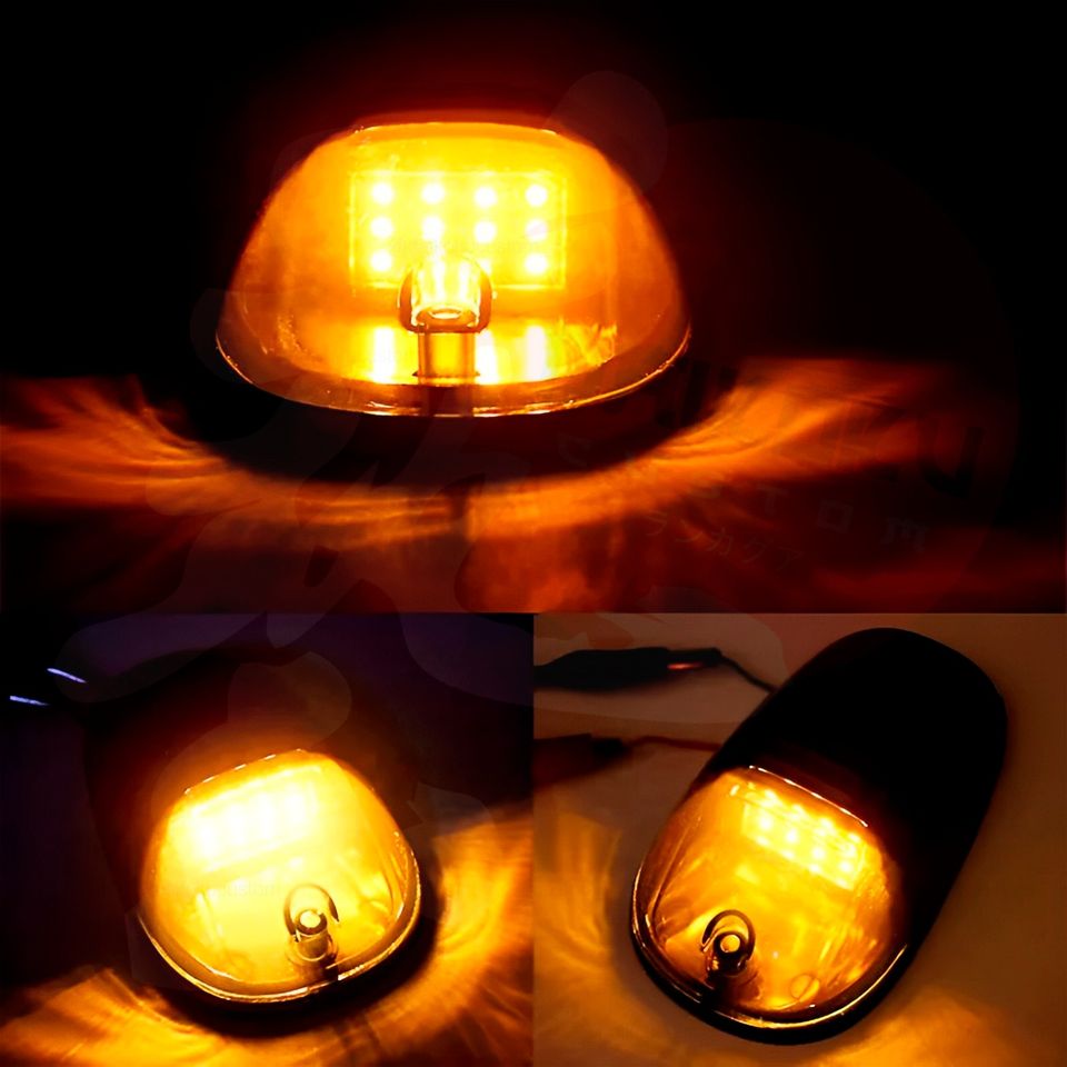 Kit 5 Luces Raptor Techo Ahumado Ambar