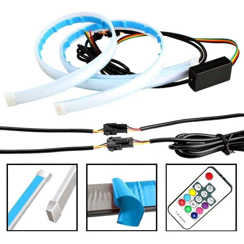 Tiras Led RGB 45cm Para Foco Adhesivas