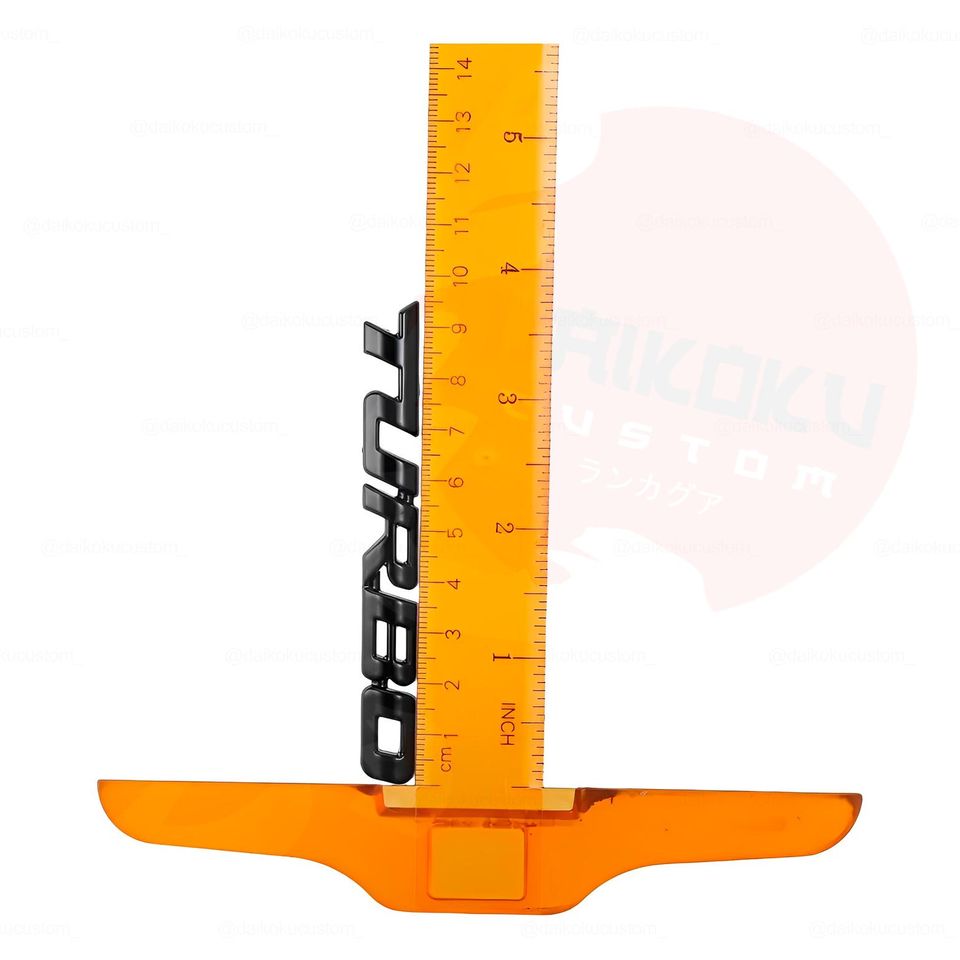 Emblema Adhesivo Trasero TURBO 9cm Diferentes Colores