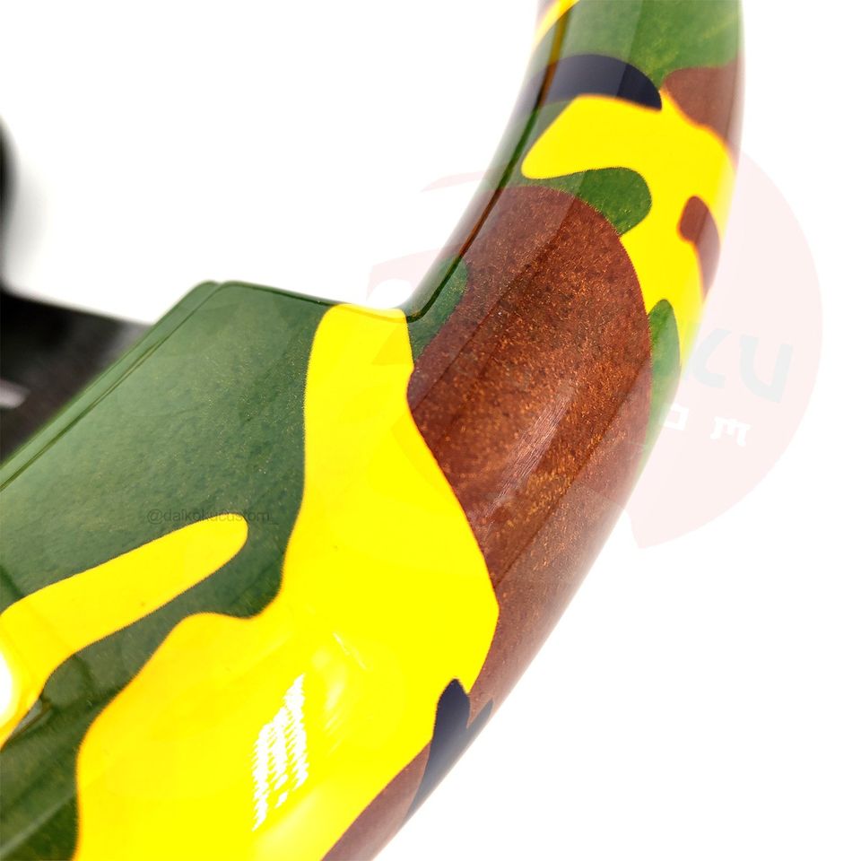 Volante Deportivo Camuflaje Verde/Amarillo