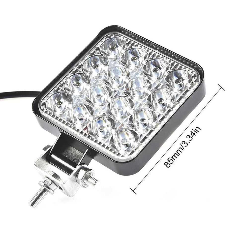 Neblineros Led 48w Cuadrados De 16 Led X2