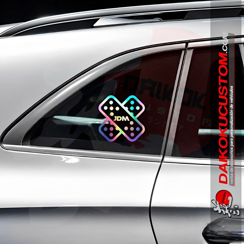 Sticker Adhesivo Parche Curita Jdm (2) Tornasol 15cm X 15cm