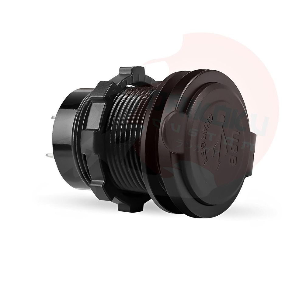 Toma Encendedor Circular Embutido Doble Usb Basico Directo